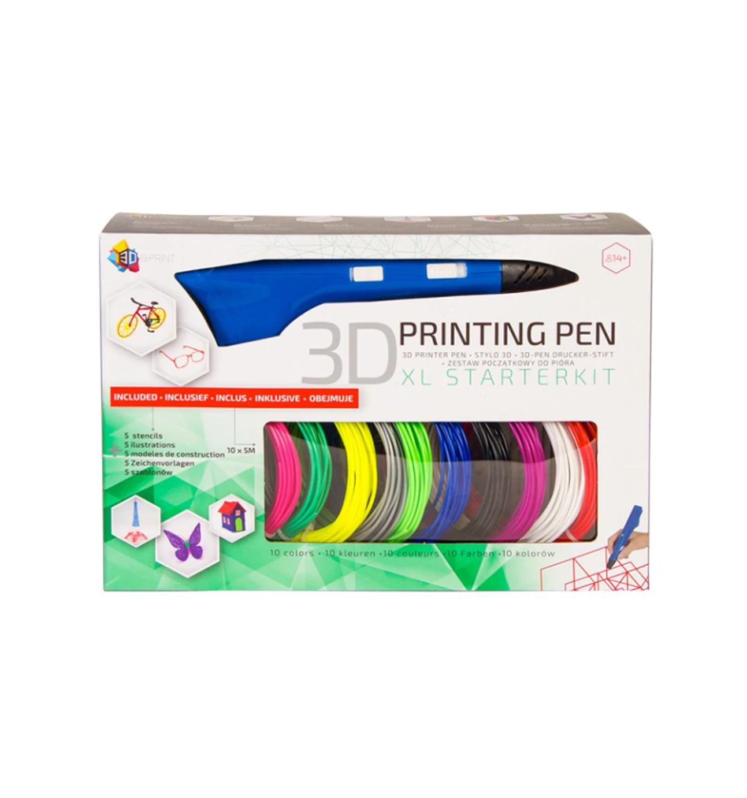 3D Printpen XL Starterkit Met 10 Kleuren Filament 4 3D Printpen XL Starterkit Met 10 Kleuren Filament - Afbeelding 2