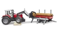 Speelgoed Speciaal Winkel -Speelgoed Speciaal Winkel bruder 02046 massey ferguson 7480 met voorlader en trailer 1