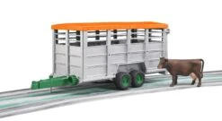 Bruder 02227 Veetransportaanhanger Met 1 Koe Schaal Livestock-trailer 11 Bruder 02227 Veetransportaanhanger Met 1 Koe Schaal Livestock-trailer -Speelgoed Speciaal Winkel bruder 02227 veetransportwagen met 1 koe 1