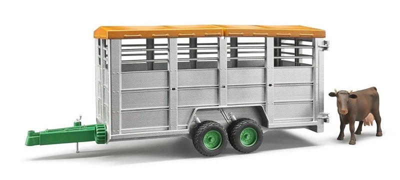 Bruder 02227 Veetransportaanhanger Met 1 Koe Schaal Livestock-trailer 3 Bruder 02227 Veetransportaanhanger Met 1 Koe Schaal Livestock-trailer