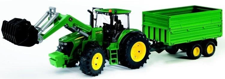 Bruder 3055 John-Deere 7930 + Voorlader En Aanhangwagen 4 Bruder 3055 John-Deere 7930 + Voorlader En Aanhangwagen - Afbeelding 2