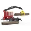 Bruder 2252 Boomstamaanhanger Met Grijper En 4 Boomstammen -Speelgoed Speciaal Winkel bruder boomstamaanhanger met grijper en 4 boomstammen 1