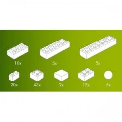 Hubelino Set Witte Bouwstenen 105-delig -Speelgoed Speciaal Winkel hubelino 4200531 blokken wit 105 delig 2