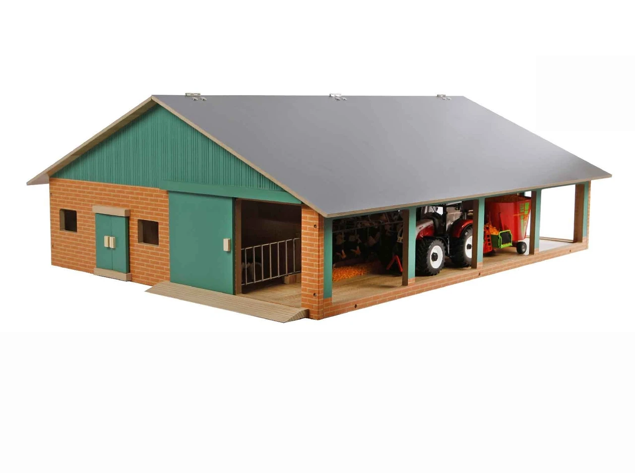 Kids-Globe Koeienstal Ligboxenstal Met Melkunit 1 : 32 3 Kids-Globe Koeienstal Ligboxenstal Met Melkunit 1 : 32