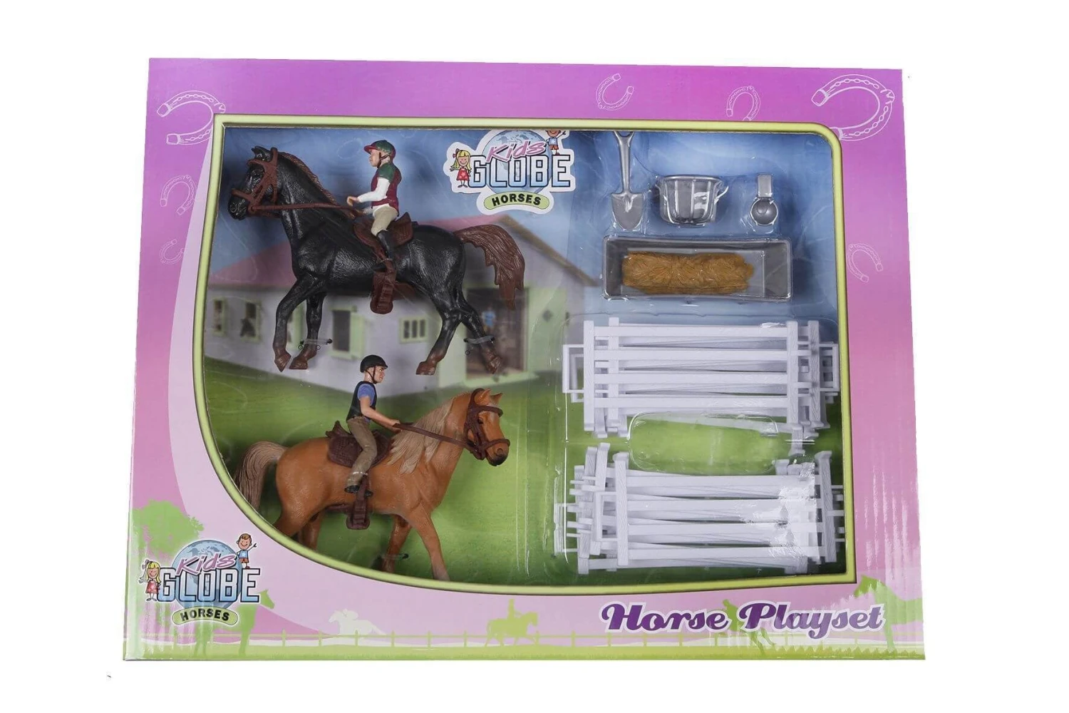 Kidsglobe 2 Paarden Met Ruiters En Accessoires 4 Kidsglobe 2 Paarden Met Ruiters En Accessoires - Afbeelding 2