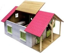 Kidsglobe Paardenstal Met 4 Boxen En Berging Rose/Wit 11 Kidsglobe Paardenstal Met 4 Boxen En Berging Rose/Wit -Speelgoed Speciaal Winkel kidsglobe paardenstal hoekmodel 8713219362167 wit roze