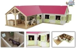 Kidsglobe Paardenstal Met 4 Boxen En Berging Rose/Wit 9 Kidsglobe Paardenstal Met 4 Boxen En Berging Rose/Wit -Speelgoed Speciaal Winkel kidsglobe paardenstal hoekmodel 8713219362167 wit roze 2