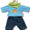 Kledingset Spijkerbroek Met Gestreept Shirt Mt. 35 – 45 Cm. -Speelgoed Speciaal Winkel kledingset jongenspop heless 1315 2315 1