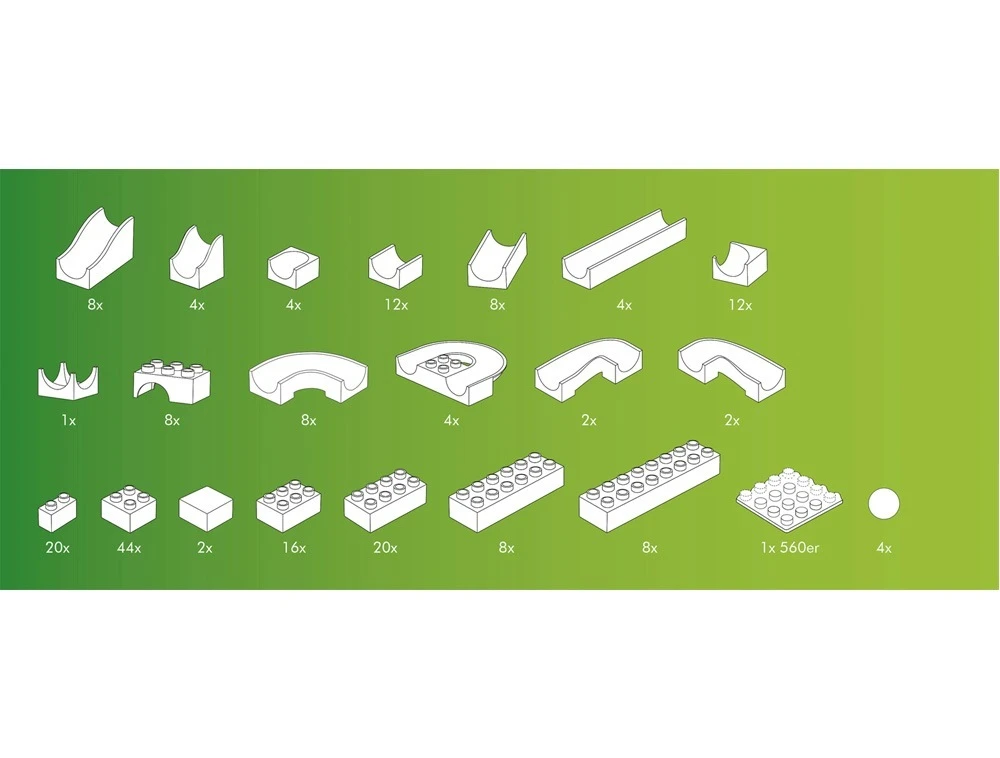 Hubelino Knikkerbaan Bouwdoos 106-delig 5 Hubelino Knikkerbaan Bouwdoos 106-delig - Afbeelding 3