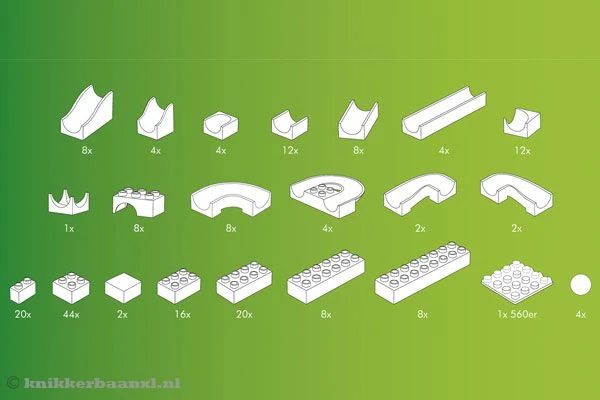 Hubelino Knikkerbaan Bouwdoos 200-delig 6 Hubelino Knikkerbaan Bouwdoos 200-delig - Afbeelding 4