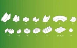 Hubelino Knikkerbaan Bouwdoos Mini-set 45-delig -Speelgoed Speciaal Winkel knikkerbaan 45 delig hubelino 420139 2