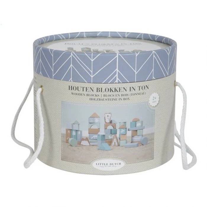 Little Dutch Houten Blokkenton Blauw LittleDutch 3 Little Dutch Houten Blokkenton Blauw LittleDutch