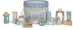 Little Dutch Houten Blokkenton Blauw LittleDutch 10 Little Dutch Houten Blokkenton Blauw LittleDutch -Speelgoed Speciaal Winkel little dutch 4413 blauw houten blokken in ton