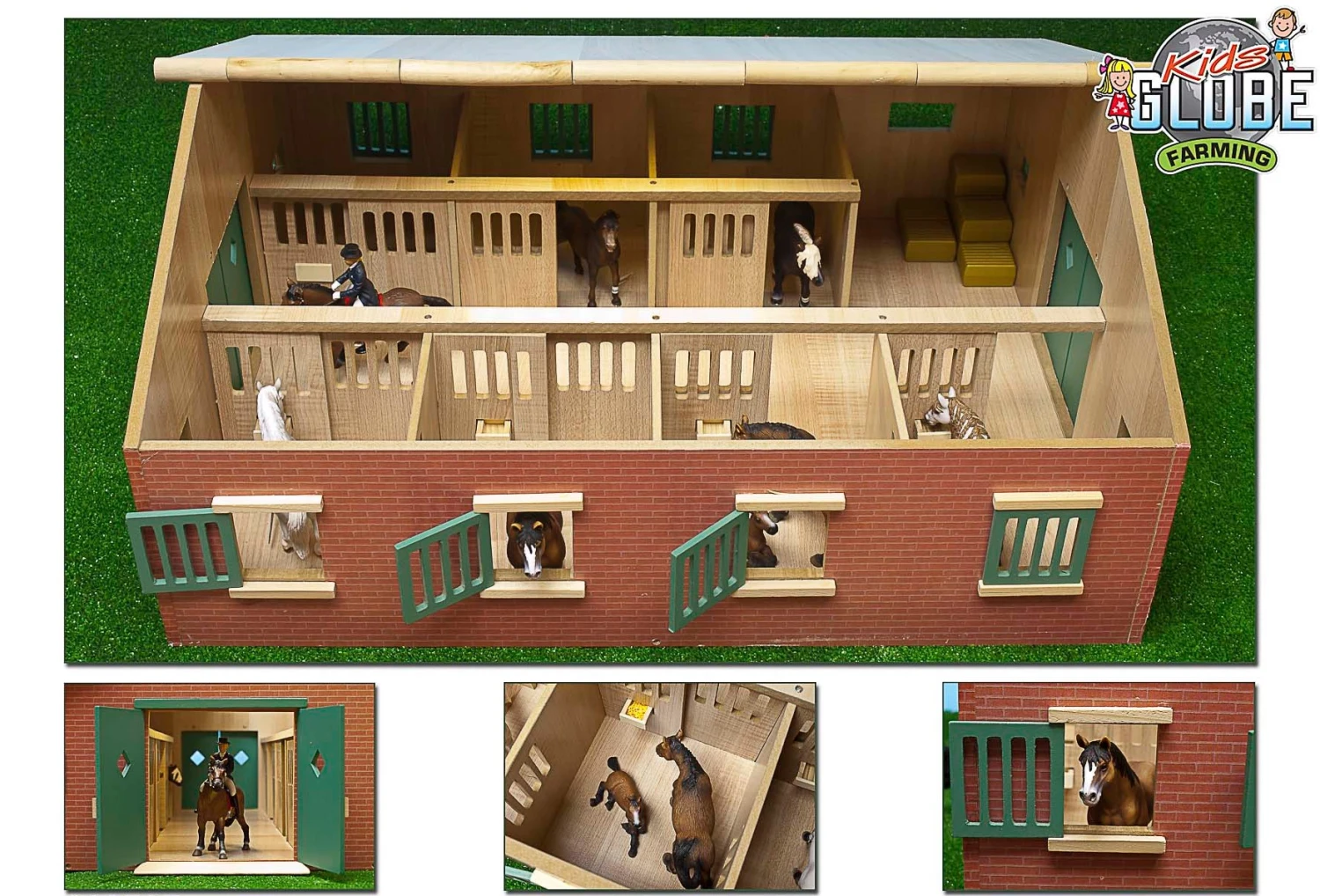 Kids-Globe Paardenstal Met 7 Boxen Kidsglobe 4 Kids-Globe Paardenstal Met 7 Boxen Kidsglobe - Afbeelding 2