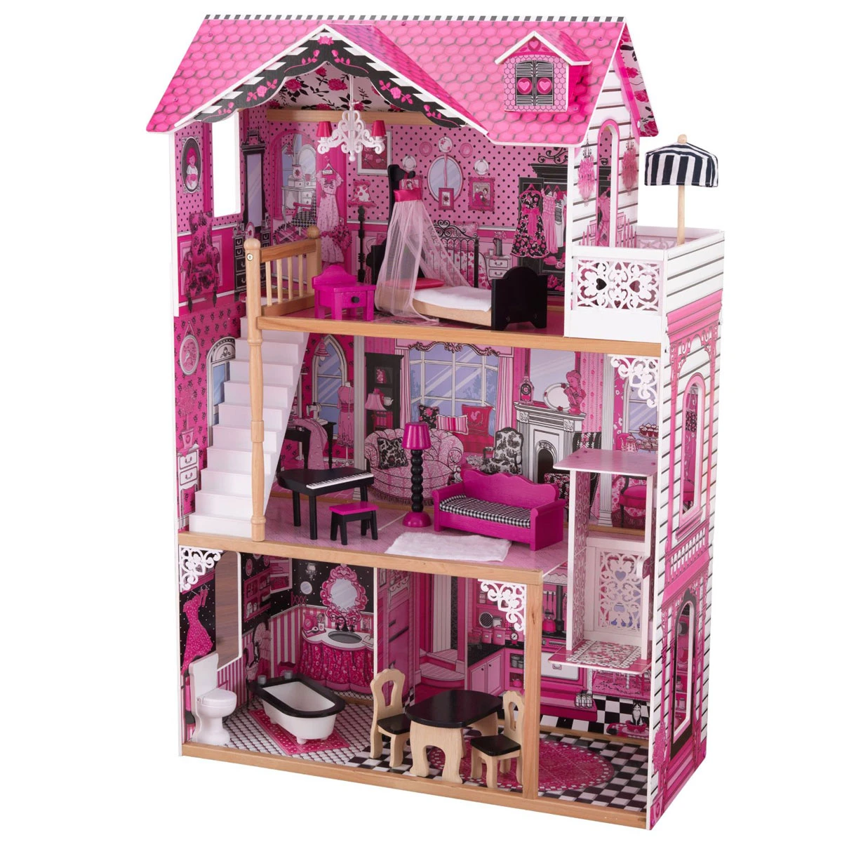 Poppenhuis Barbiehuis Amelia 4 Poppenhuis Barbiehuis Amelia - Afbeelding 2