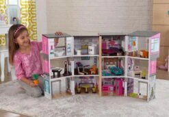 Poppenhuis Modern Deluxe Herenhuis -Speelgoed Speciaal Winkel poppenhuis kidkraft 65883 modern deluxe herenhuis 1 1