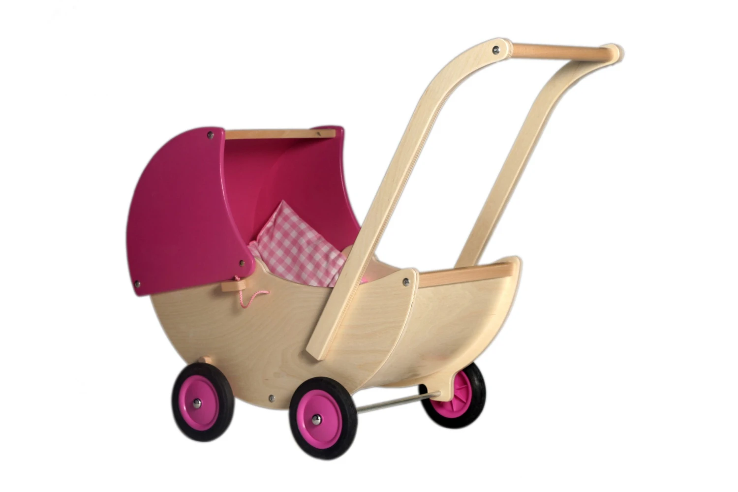 Poppenwagen Met Kap V. Dijktoys Rose 4 Poppenwagen Met Kap V. Dijktoys Rose - Afbeelding 2