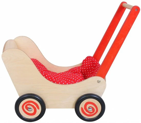 Poppenwagen Simply For Kids Classic Rood 4 Poppenwagen Simply For Kids Classic Rood - Afbeelding 2
