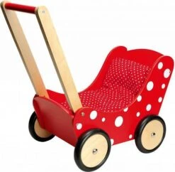 Poppenwagen Simply For Kids Stippen Rood -Speelgoed Speciaal Winkel poppenwagen simply for kids stippen rood 1