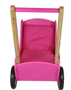 Poppenwagen Simply For Kids Stippen Rose -Speelgoed Speciaal Winkel poppenwagen simply for kids stippen rose 2