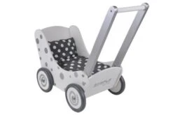 Poppenwagen Simply For Kids Stippen Wit -Speelgoed Speciaal Winkel poppenwagen simply for kids stippen wit 1 1