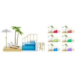Rainbow High Poppen Color Change Pool And Beach Club Set -Speelgoed Speciaal Winkel rainbow high color change pool and beach club set 2