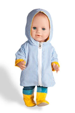 Regenjas “Maritiem” Maat 28 – 35 Cm. 12 Regenjas “Maritiem” Maat 28 – 35 Cm. -Speelgoed Speciaal Winkel regenjas anorak pop heless 1525 2525 4