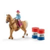 Schleich 41417 Barrel Racing Met Cowgirl FarmWorld -Speelgoed Speciaal Winkel schleich 41417 barrel racing met cowgirl op rodeozadel