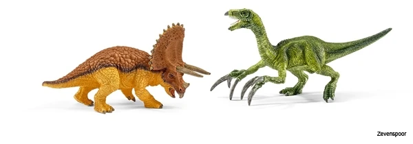Schleich 42217 Kleine Triceratops And Therizinosaurus Dinosaurus 4 Schleich 42217 Kleine Triceratops And Therizinosaurus Dinosaurus - Afbeelding 2