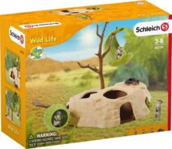Schleich 42530 Stokstaartjes Heuvels WildLife -Speelgoed Speciaal Winkel schleich 42530 stokstaartjes hangout 3
