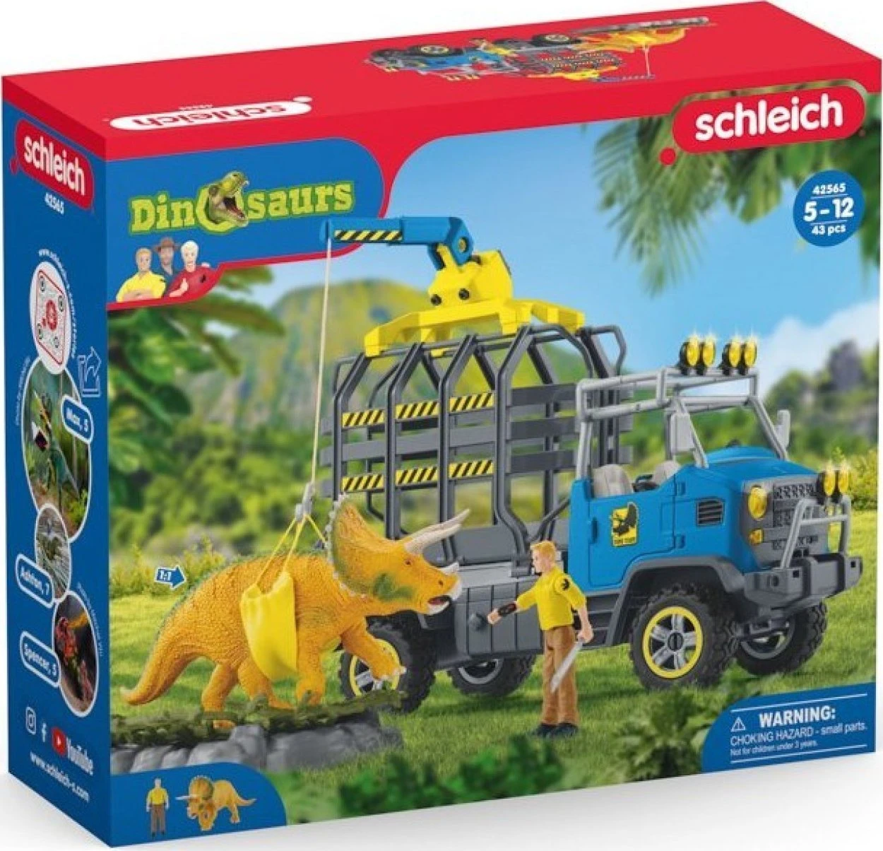 Schleich 42565 Dinosauriers Truckmissie 4 Schleich 42565 Dinosauriers Truckmissie - Afbeelding 3
