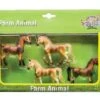 Paarden Set Van 4 Stuks Kidsglobe Schaal 1 : 32 2 Paarden Set Van 4 Stuks Kidsglobe Schaal 1 : 32 -Speelgoed Speciaal Winkel set 4 paarden kidsglobe 1
