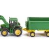 Siku 1843 Tractor John Deere Met Frontlader En Aanhangwagen Schaal 1 : 87 -Speelgoed Speciaal Winkel siku 1843 tractor john deere met frontlader en aanhangwagen