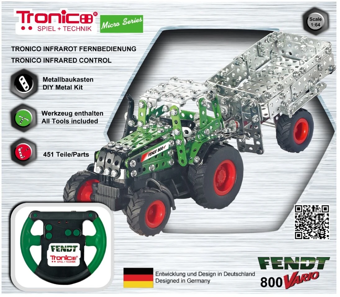 Tronico Micro Radiografisch Bestuurbare Fendt 800 Vario Met Aanhanger – 1 : 64 3 Tronico Micro Radiografisch Bestuurbare Fendt 800 Vario Met Aanhanger – 1 : 64